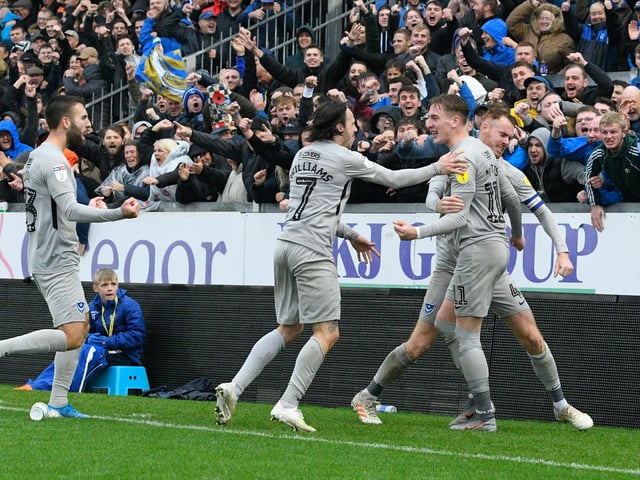 Ronan Curtis' 70th-minute header at Bristol Rovers on October 26 clearly went down well with the players and 1,404 travelling Pompey fans.