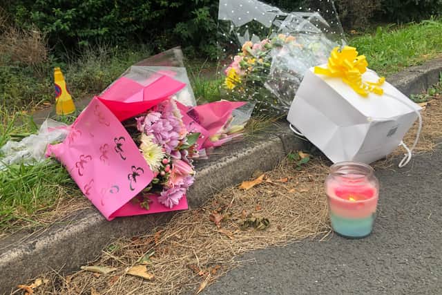 Firth Park stabbings: Floral tributes left at the scene.