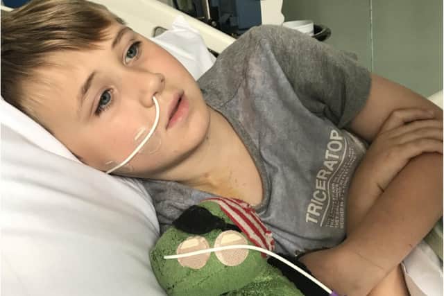 The parents of Darcy Sturman have spent £5,000 on parking fees visiting him in hospital. (Photo: SWNS).