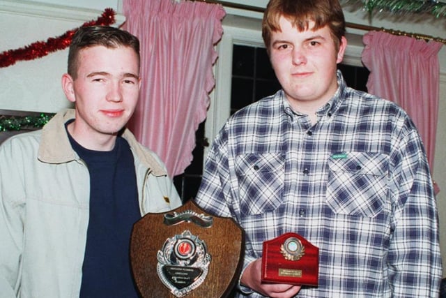 Richard Wilde, left, was the Doncaster Branch of Master Plumbers Federation apprentice of the Year in 1998