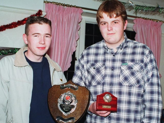 Richard Wilde, left, was the Doncaster Branch of Master Plumbers Federation apprentice of the Year in 1998