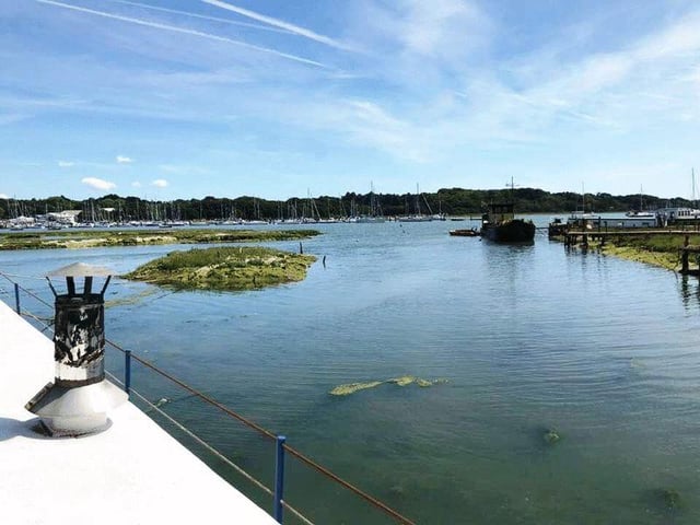 This three-bed houseboat in Bursledon is on the market for £169,950.