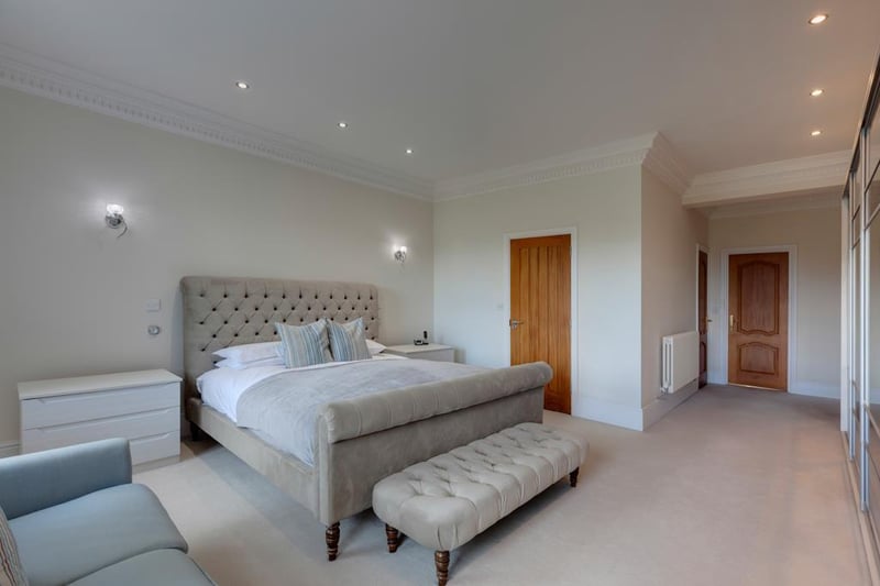 The principal bedroom, on the first floor, boasts rear-facing, upvc double-glazed sash windows, a coved ceiling, recessed lighting, wall-mounted light point, central heating radiators, telephone point and deep skirtings.
