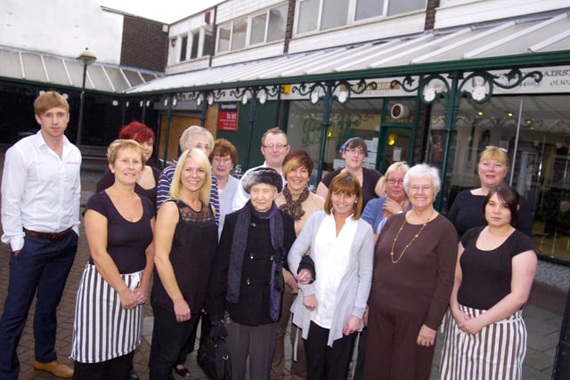 Staff from Age UK, Bowers Cafe, Salon 15, Copyworld and Game Force, have teamed up with Doncaster Council, to get the shopping area cleaned-up after a spate of anti-social behaviour in 2011