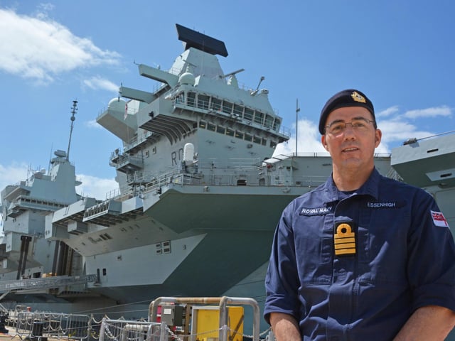 Captain Angus Essenhigh, commanding officer of HMS Queen Elizabeth.