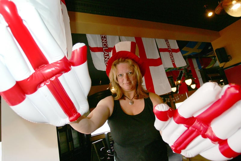 Well done to Cyprus pub owner Shirley Sheppard who gave a big hand to England in 2006.