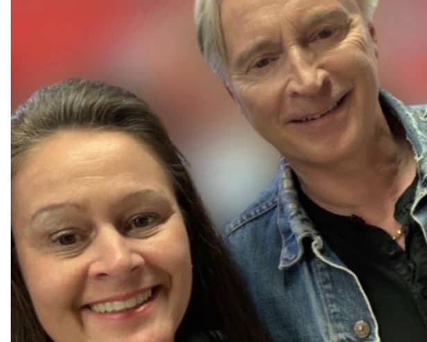 Jayne snapped a selfie with The Full Monty lead actor, Robert Carlyse, who played cheeky Gaz in the film and series.