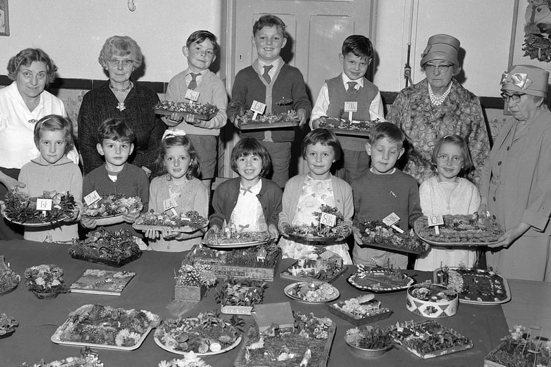 Warsop Infants Harvest Festival in 1962 - spot anyone you know?