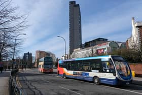 Sheffield buses at Arundel Gate Bus Gate. PIC: Dean Atkins