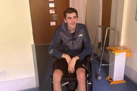 Alfie is recovering from injuries which nearly took his life after he was hit by a car while riding on his moped on Stannington Road.