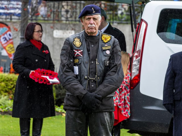 A few veterans were able to join in the virtual service at the Garden of Remembrance
