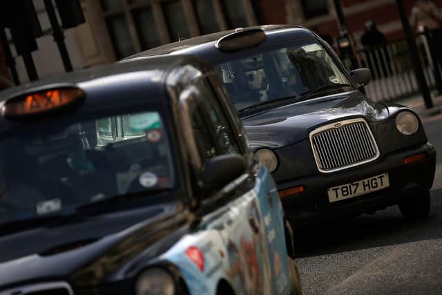Cabs wait in London (Photo by Matthew Lloyd/Getty Images)