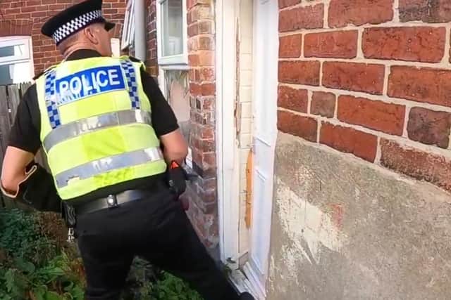 Police raided a property for drugs on Spring View Road in Crookes today.