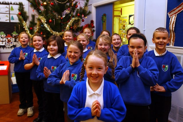 The Albert Elliott Primary School choir at Christmas in 2003. Does this bring back happy memories?
