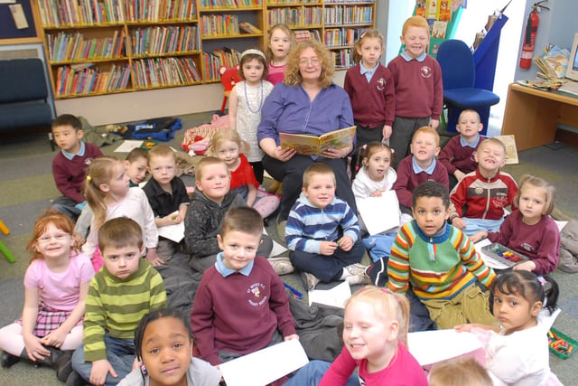 World Story Day in 2008 and the children of St Bede's RC School in Jarrow are enjoying the occasion. Can you spot anyone you know?