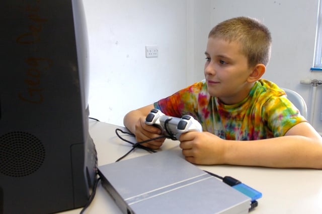 Graeme Allen, 12,  pictured with his playstation, at Firth Park Community Arts College in 2007