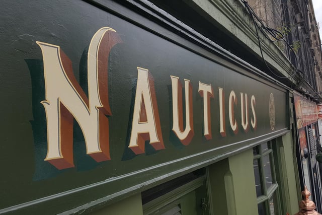 Hailed as one of his favourite projects to date, Tatch enjoyed creating the main sign for Leith's Nauticus as well as painting some of its interior.