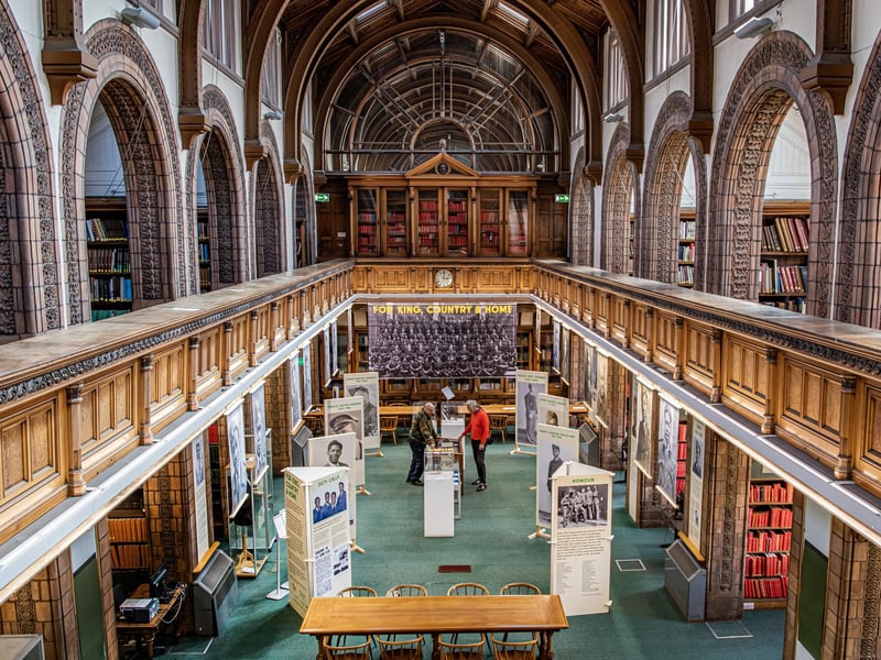 A stunning piece of Victorian architecture tucked right on The Headrow, Leeds Central Library is completely free to enter and explore. Visitors can wander through the historic reading rooms, marvel at the intricate stone arches, and admire the magnificent barrel-vaulted ceiling of the adjoining Tiled Hall.