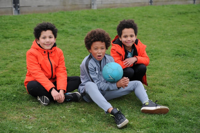 Brothers Evan and Will Okoye, with friend Orishe Balogua were playing a bit of football on Good Friday.