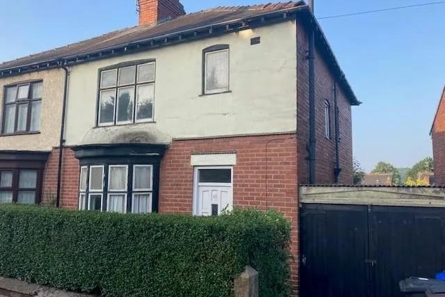 Top of the list is this three bed semi-detached house in Firth Park Crescent, Firth Park. It is said to be in need of modernisation and will be auctioned with a guide price of £60,000. Details https://www.zoopla.co.uk/for-sale/details/59772021/