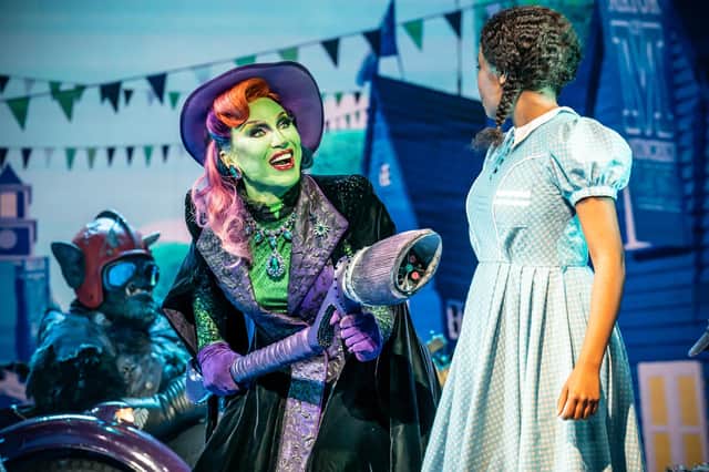 The Wicked Witch of the West confronts Dorothy - Aviva Tulley - in The Wizard of Oz