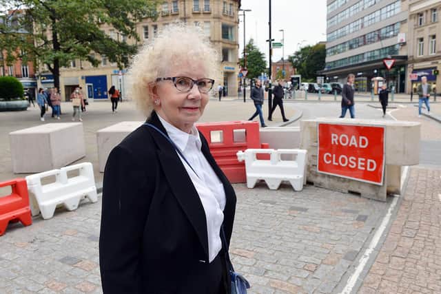 Elaine Bird of Bird Opticians Surrey Street said the closure of Pinstone Street had damaged trade.
