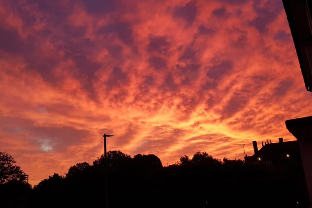 Landport appeared to be ablaze in this wonderful sunrise picture from Tuesday.
