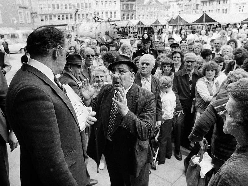 A huge rent protest occupied the Market Place in 1980 - do you recognise anyone?