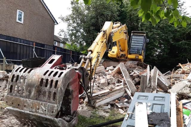 The scene at Chandos Crescent, following the demolition of the house where murderer Damien Bendall killed four people.