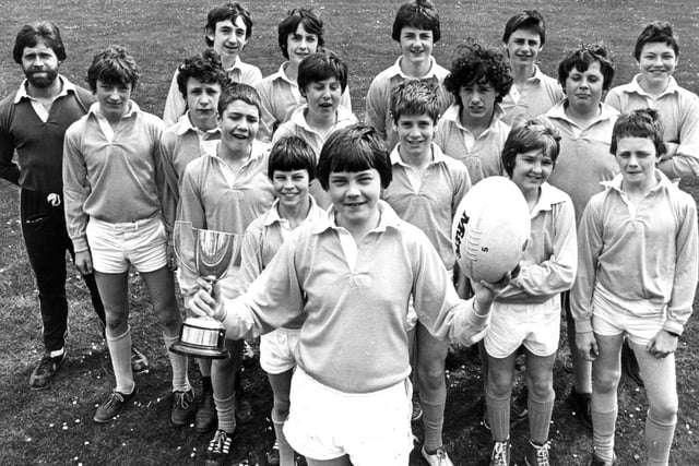 Back to 1982 and here's the Redwell Comprehensive School under-14 rugby team. Have you spotted anyone you know?