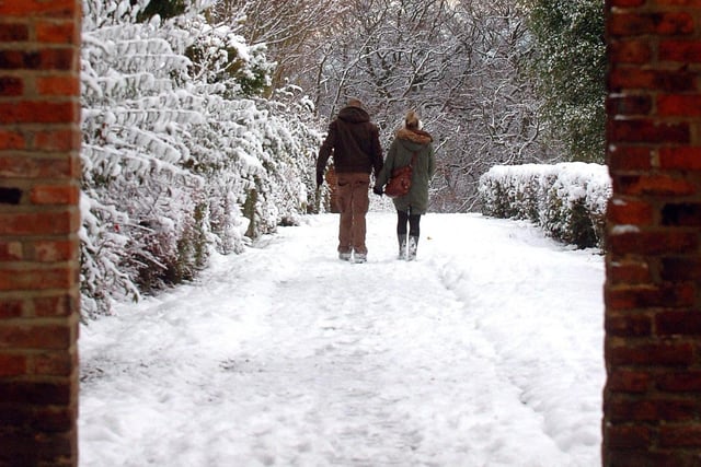 Walkers in Doxford Park in November 2010.