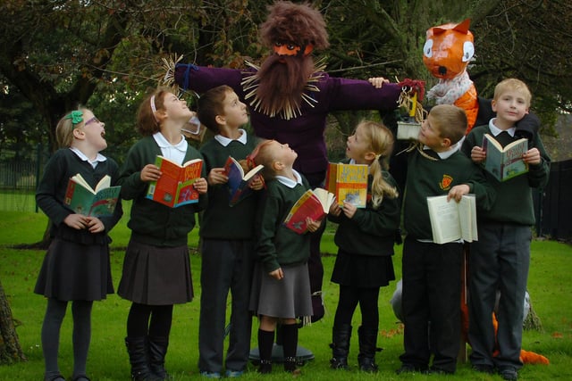 Pupils from Broadway Junior School helped to make scarecrows based on their favourite Roald Dahl characters. Were you involved in the project in 2012?