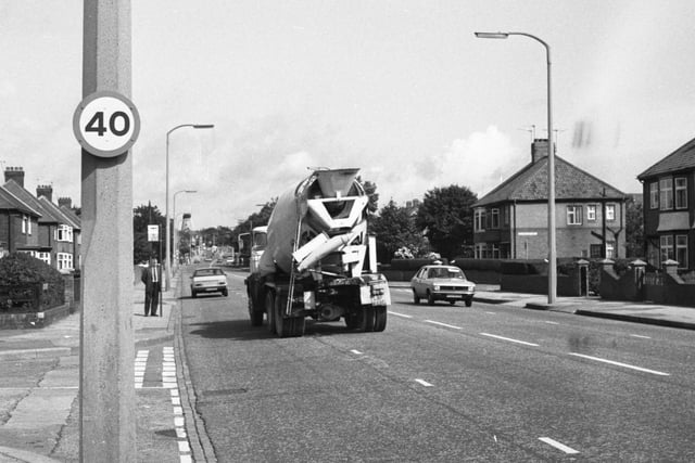 The new 40mph signs were a new addition to Newcastle Road in 1979.