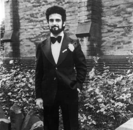 Portrait of British serial killer Peter Sutcliffe, a.k.a. 'The Yorkshire Ripper,' on his wedding day, August 10, 1974. (Photo by Express Newspapers)