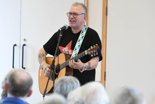 Rob performing in the Sir William Gray Suite of the Hartlepool Folk Festival at the National Museum of the Royal Navy, on Saturday.