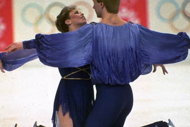Jayne Torvill and Christopher Dean performing their famous and groundbreaking routine to Ravel's Bolero at the Sarajevo 1984 Winter Olympics