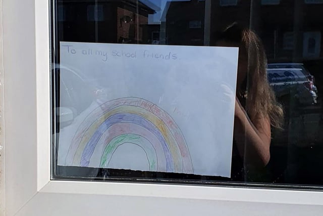 Chesterfield Rainbow picture. Painting by Kian aged 5. Sent in by Melissa Claridge.