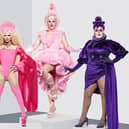 The four finalists from RuPaul’s Drag Race UK season two are pictured. They are (left to right) Tayce, Bimini Bon Boulash, Ellie Diamond and Lawrence Chaney.