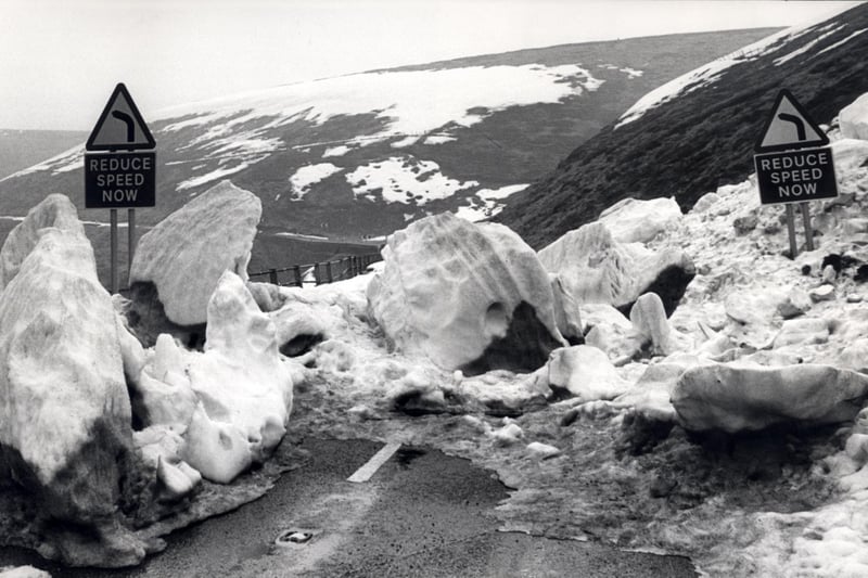 Snow blocking the Snake Pass