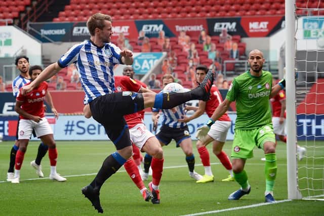 Julian Borner is battling to get himself back in the Sheffield Wednesday side. Pic: Steve Ellis.