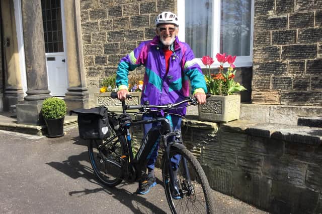 Frank Abel from Sheffield, has cycled an astonishing 26 miles to raise money for his local NHS.