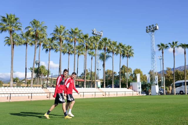 The Marbella Football Centre, where Huddersfield Town and Standard Liege (pictured) have been working out: JOMA GARCIA I GISBERT/BELGA MAG/AFP via Getty Images)