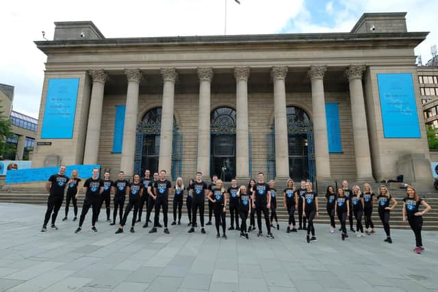 The Lord of the Dance cast outside Sheffield City Hall