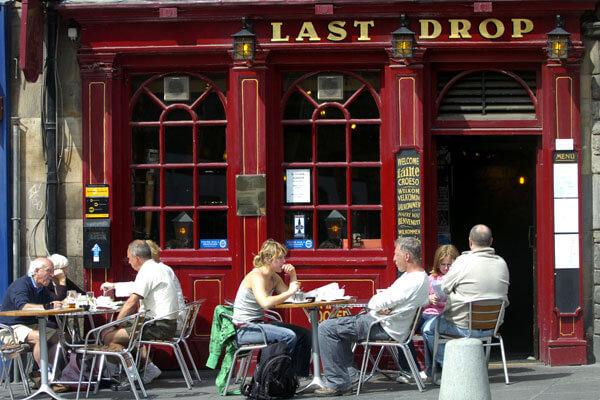 This Grassmarket pub is named after a reference to the last hanging to have occurred in the area, and is said to be haunted by a little girl in medieval clothing.