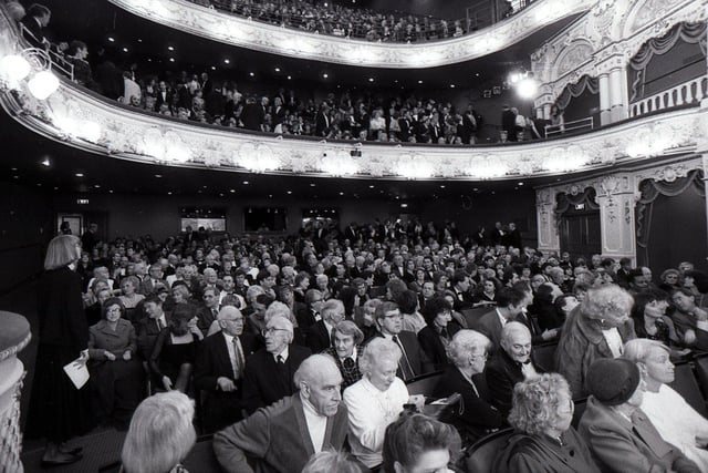 Reopening night of the Lyceum Theatre, Sheffield, in December 1990.