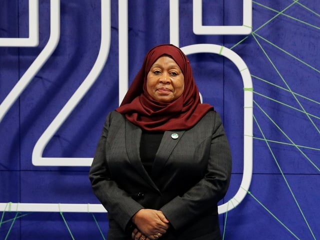 President of Tanzania Samia Suluhu Hassan.