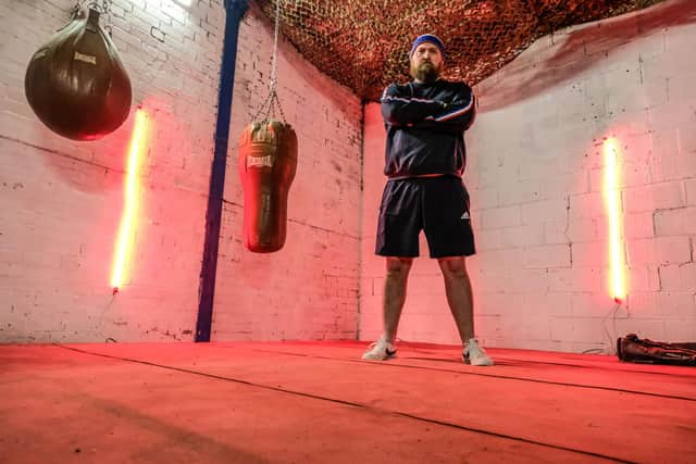 Jono Kirk at Laces Boxing Club on Little London Road, Sheffield, which is offering free and heavily subsidised training sessions for young people whose families are struggling due to the cost-of-living crisis