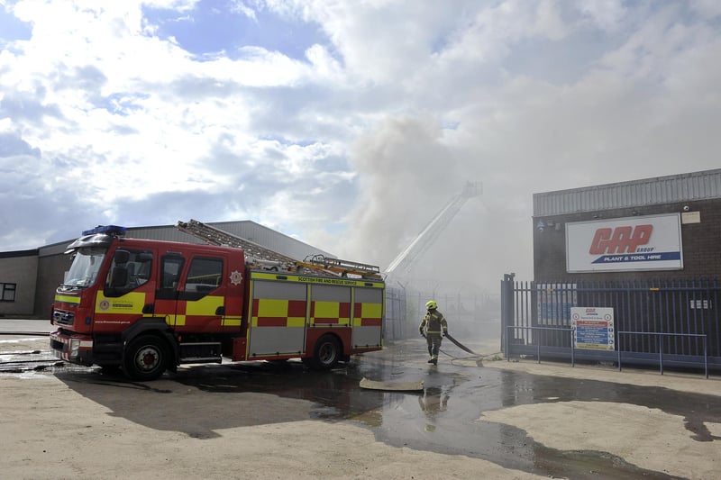 The scene of the operation to bring the blaze under control (Pic: Michael Gillen)
