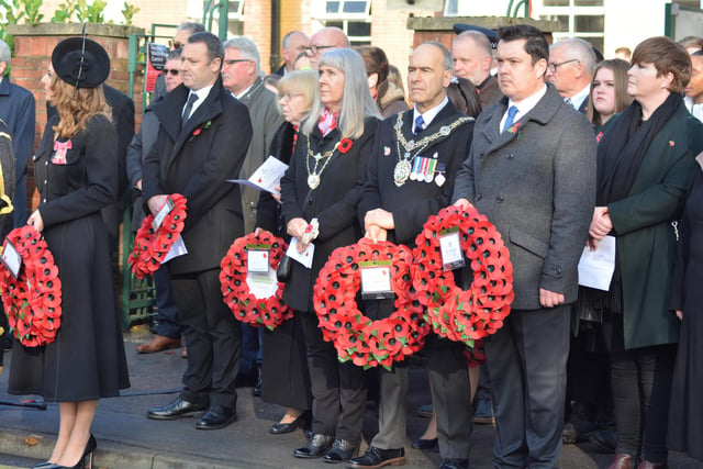 The Remembrance Sunday service and parade in Worksop.