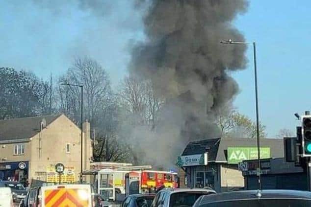 Firefighters were called out to a blaze at a car wash in Handsworth, Sheffield, yesterday (Photo: Rachel Roberts)